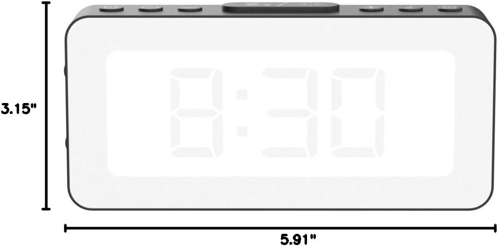 Luminellen-Multifunction Digital Alarm Clock with Gradient Ambient Light Dual Alarms Snooze Adjustable Brightness