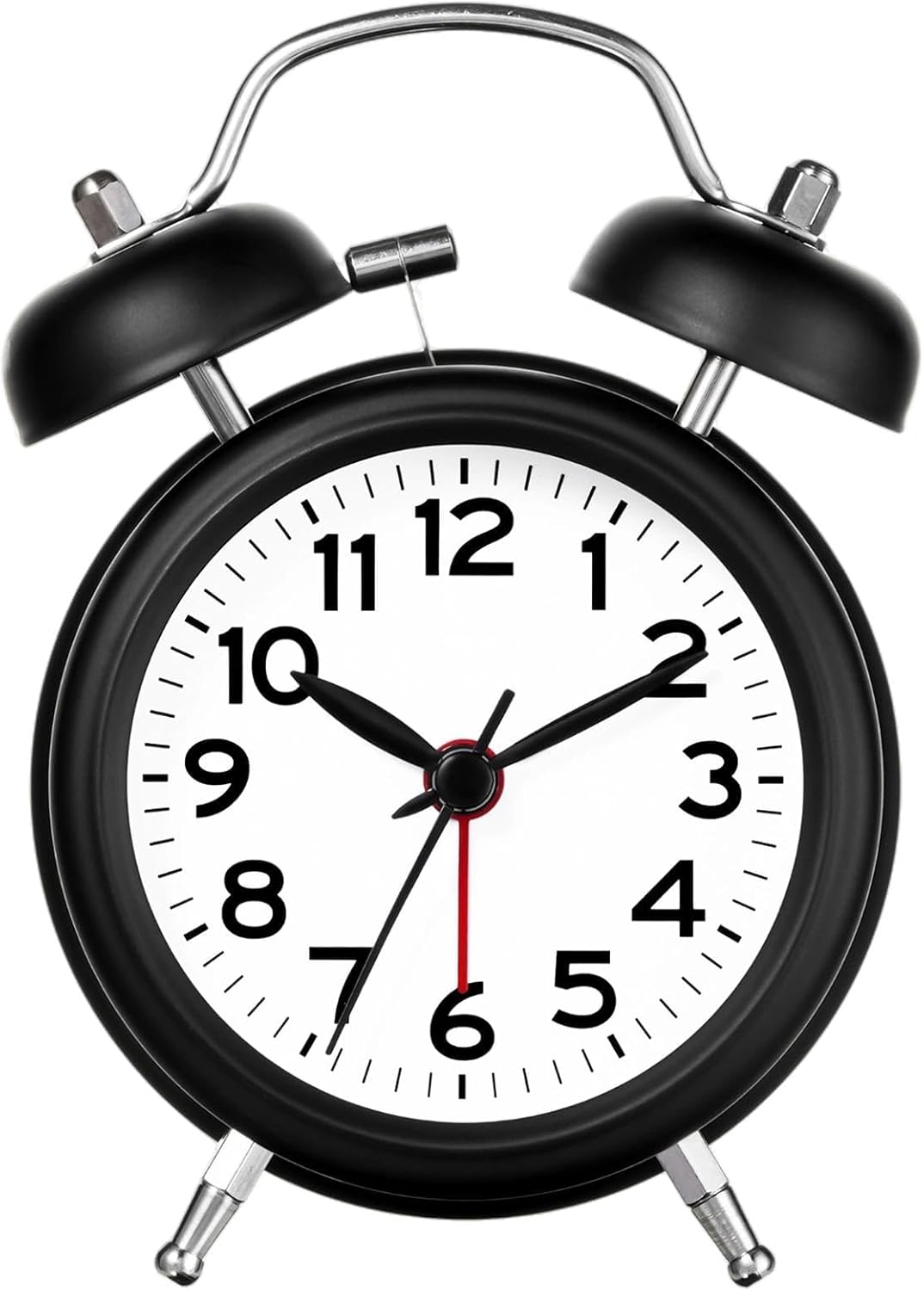 Luminellen-Classic Twin Bell Alarm Clock with Loud Ring, Vintage Analog Bedside Clock