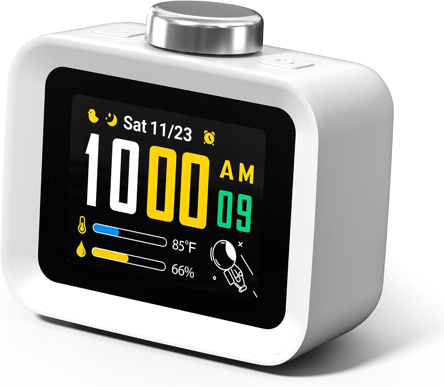 Luminellen-Multifunction Digital Alarm Clock with Temperature and Humidity Display Loud Alarm Adjustable Screen Interface