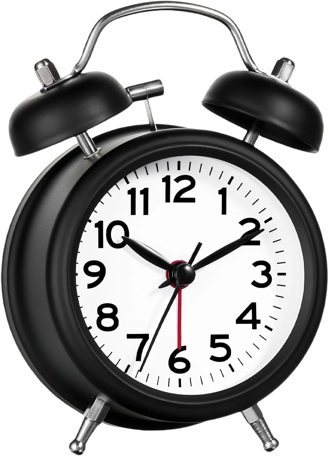 Luminellen-Classic Twin Bell Alarm Clock with Loud Ring, Vintage Analog Bedside Clock