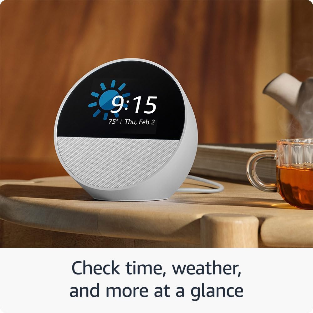 Luminellen-Smart Voice Alarm Clock with Time and Weather Display for Smart Home Control