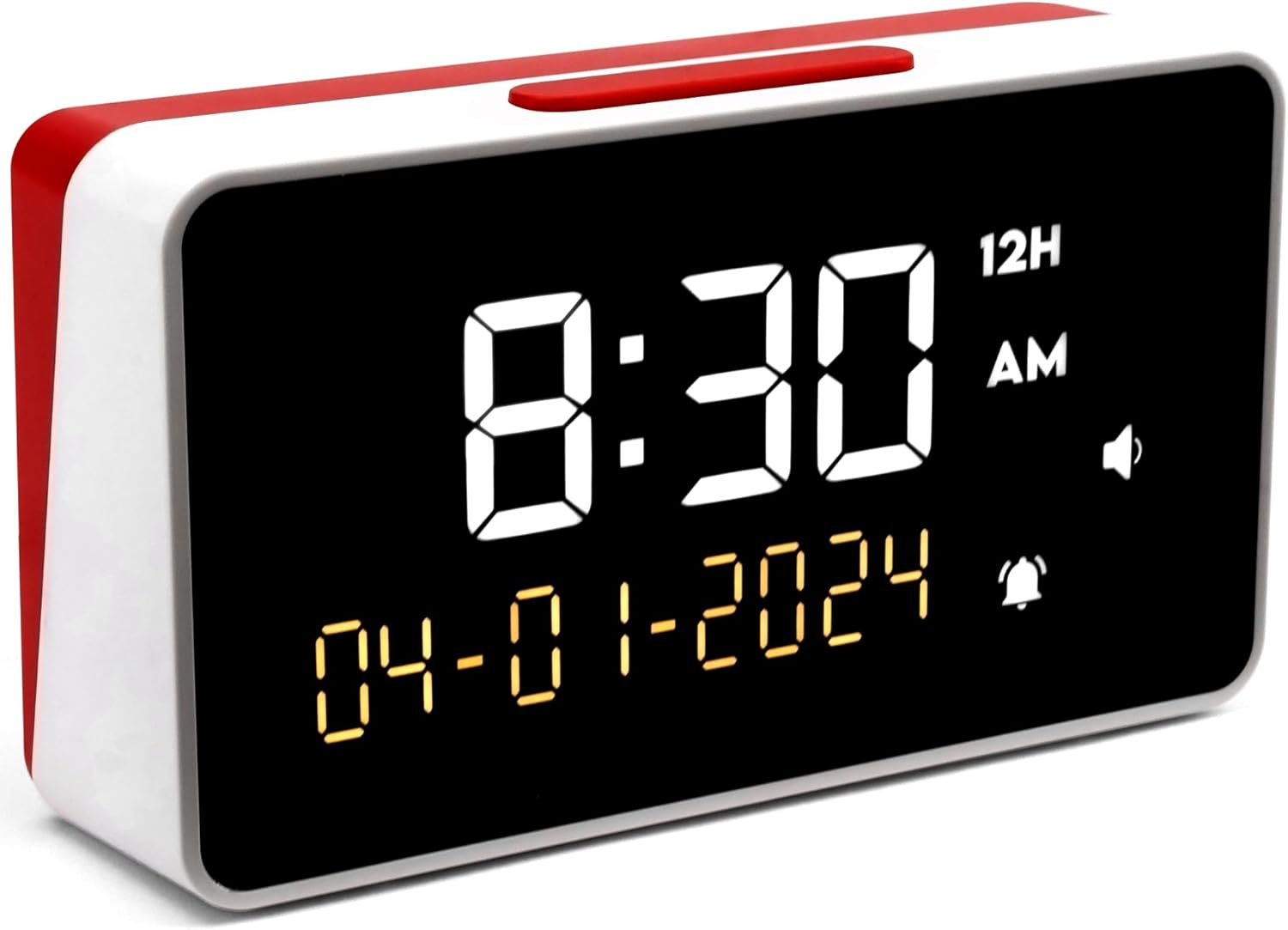 Luminellen-Large Display Loud Alarm Clock for Seniors Easy One-Button Operation Adjustable Brightness