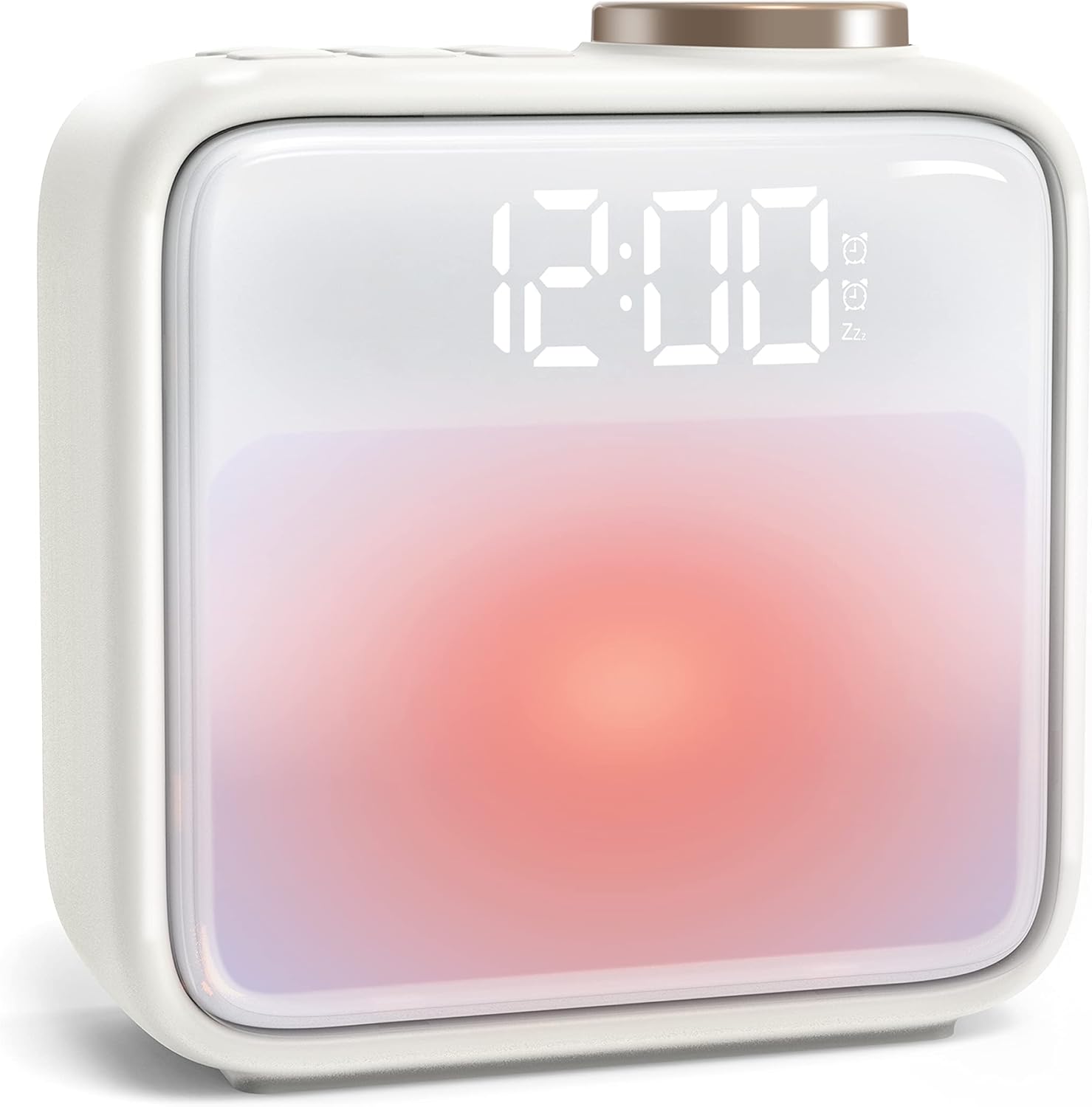 Luminellen-Alarm Clock Night Lights, Built-in Battery Alarm Clock for Bedrooms, 6 Scenes & White Noise Sync, Dual Alarms & Snooze, for Heavy Sleepers, Gifts for Kids Teens