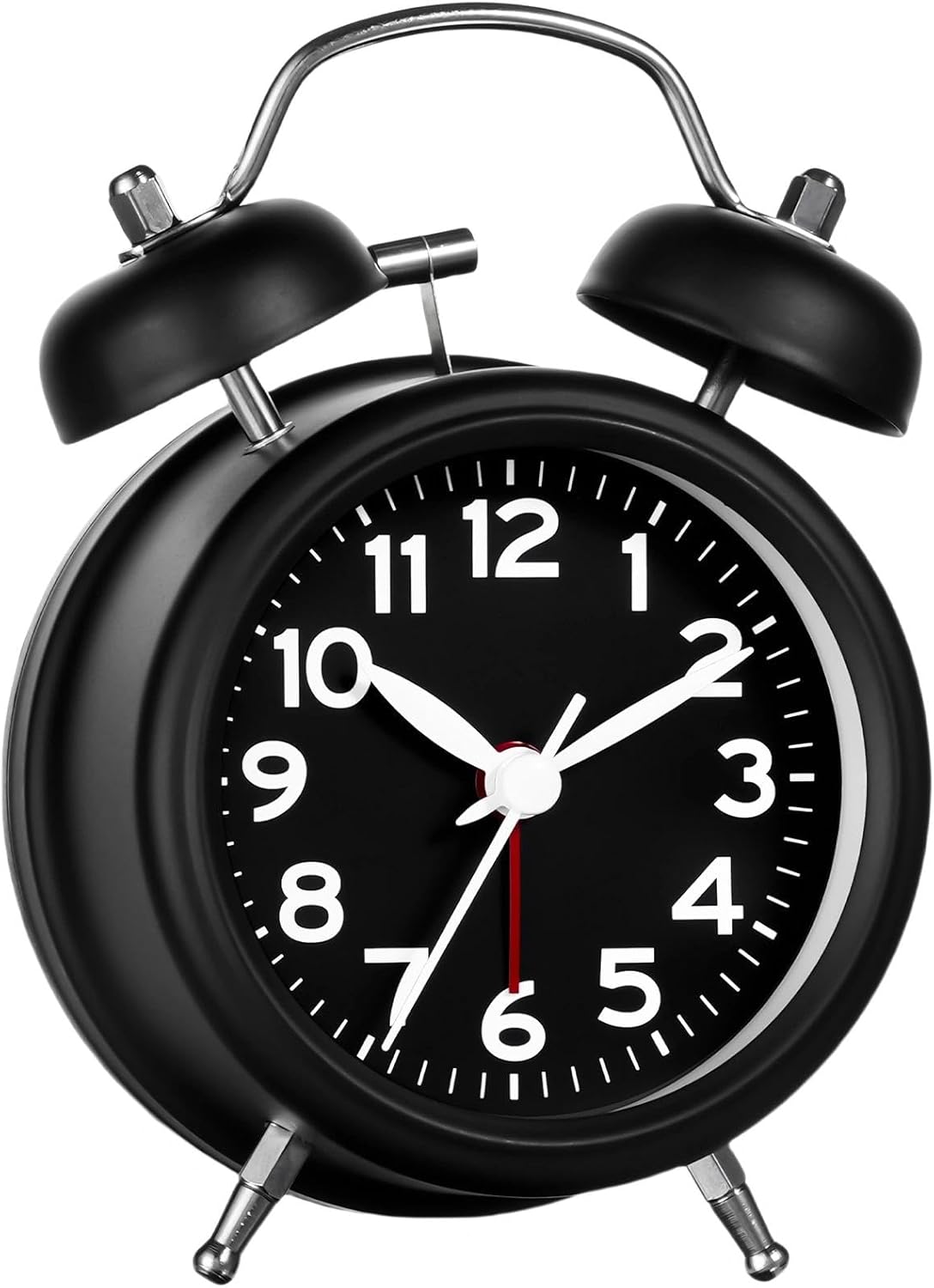 Luminellen-Classic Twin Bell Alarm Clock with Loud Ring, Vintage Analog Bedside Clock