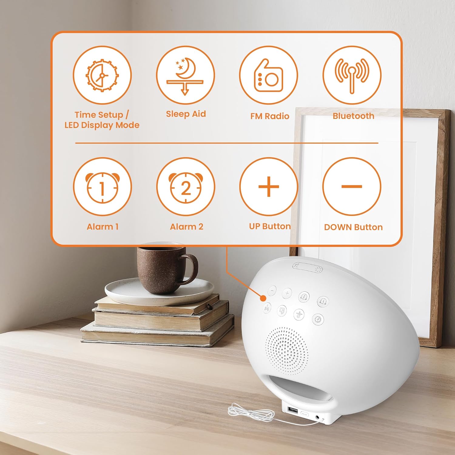 Luminellen-Smart Aurora Ambient Light Alarm Clock App Controlled Multicolor Bedside Night Light