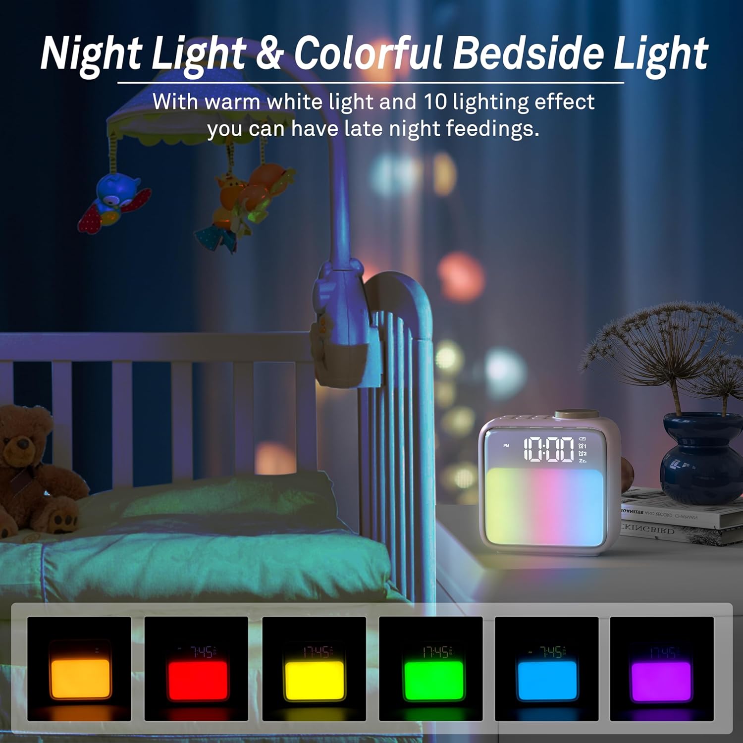 Luminellen-Multifunction Digital Alarm Clock with Night Light Dual Alarms Snooze Bedside Clock